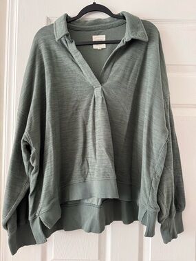 aerie Sage Green Crewneck Pullover
